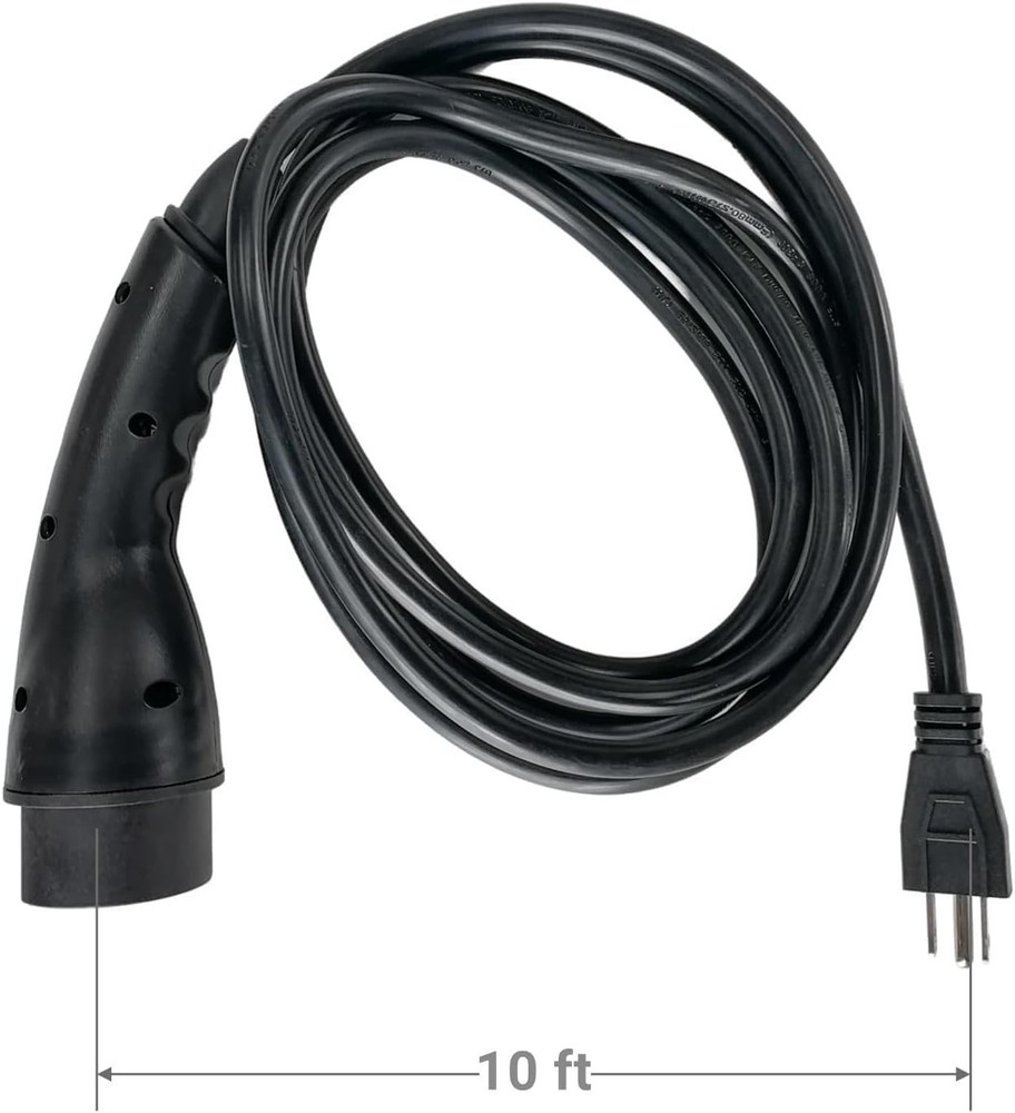 Certified 10ft Charging Power Cord for Evolution EV Golf Carts – 16A Standard