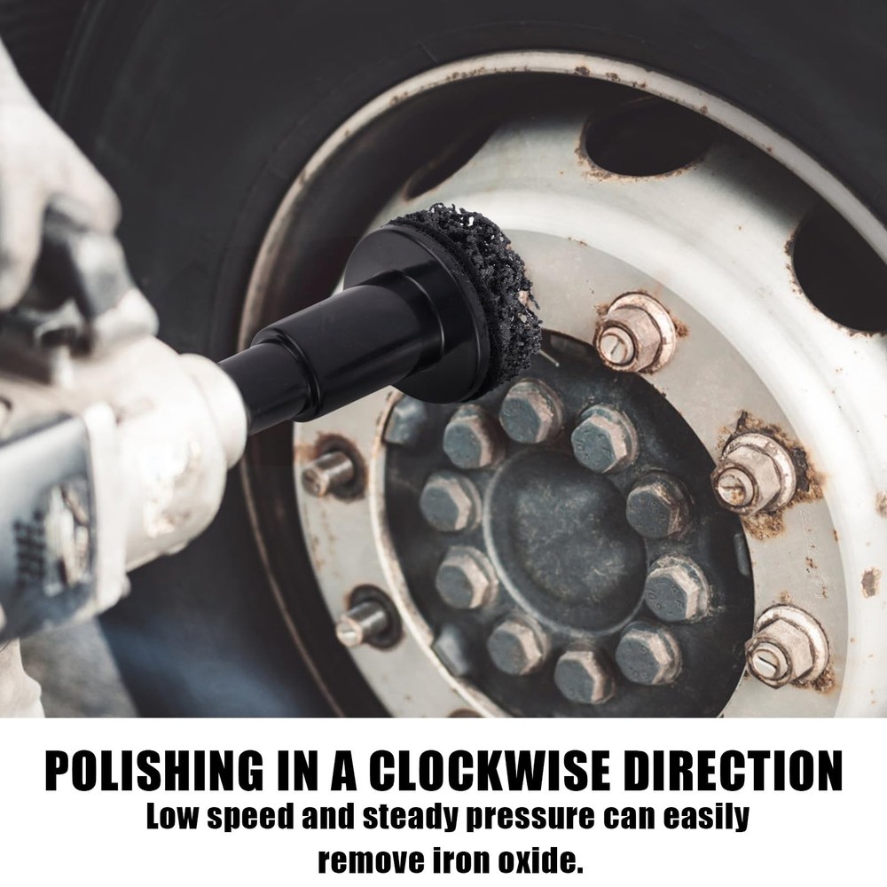 Wheel Hub Cleaning Kit, Brake Resurfacing Stud Cleaner Tool black
