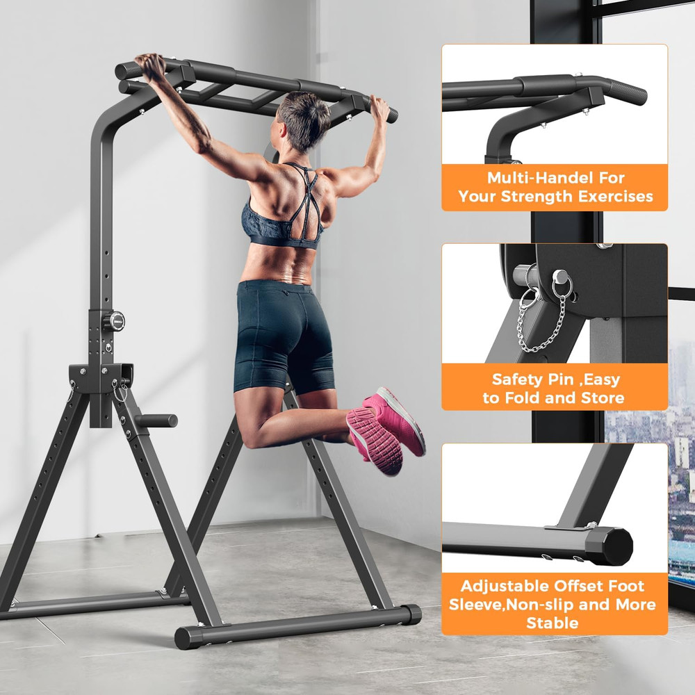 Pull up Bar, Multi-Function Pull up Dip Bar Station, Home Gym Workout Strength T