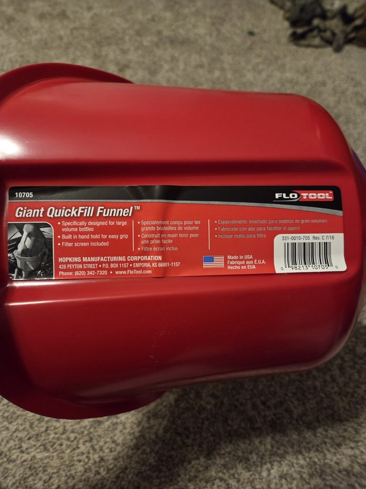 FloTool 10705 Giant QuickFill Funnel