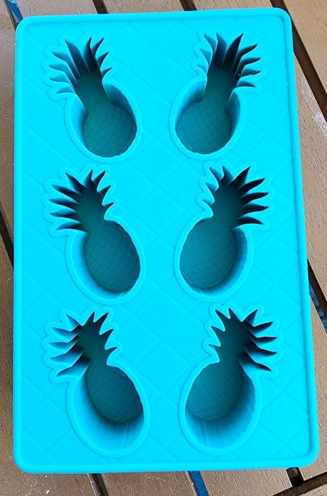 Turquoise Pineapple Shaped Silicone Ice Cube Tray/Mold Summertime Refreshments!