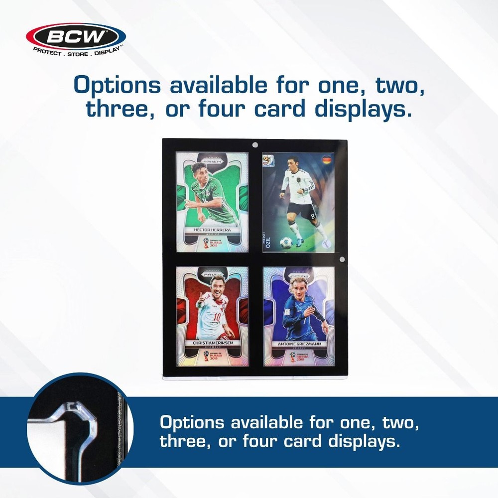 2 BCW Black Border Magnetic 35pt. Standard Sized 4-Card Holders