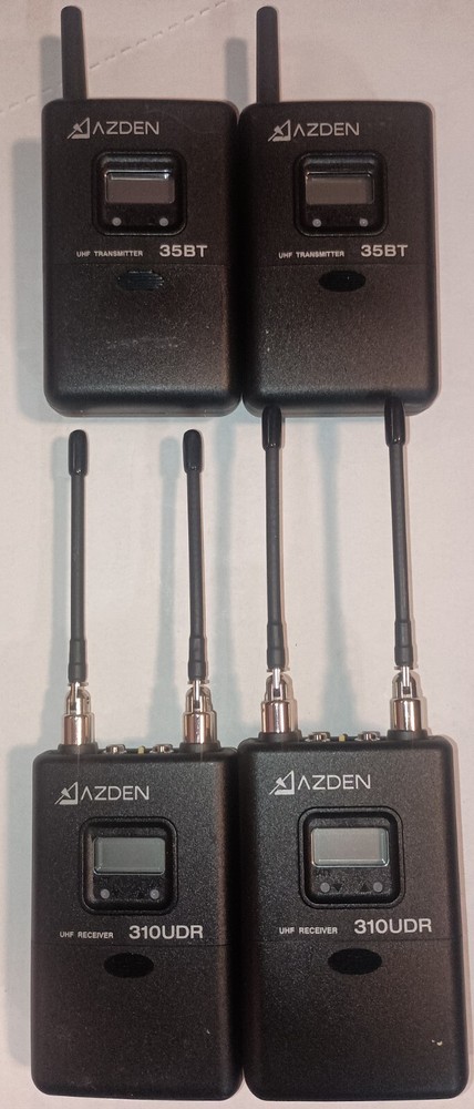 (2) Azden 310UDR UHF Receiver & (2) 35BT UHF Transmitter
