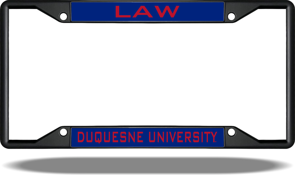 Duquesne LAW Black License Plate Frame