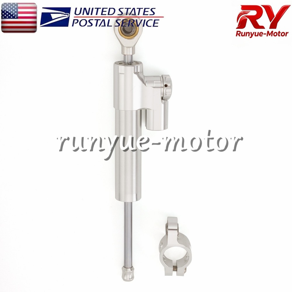 FXCNC Adjustable Steering Damper Stabilizer Linear Control Universal Aluminum