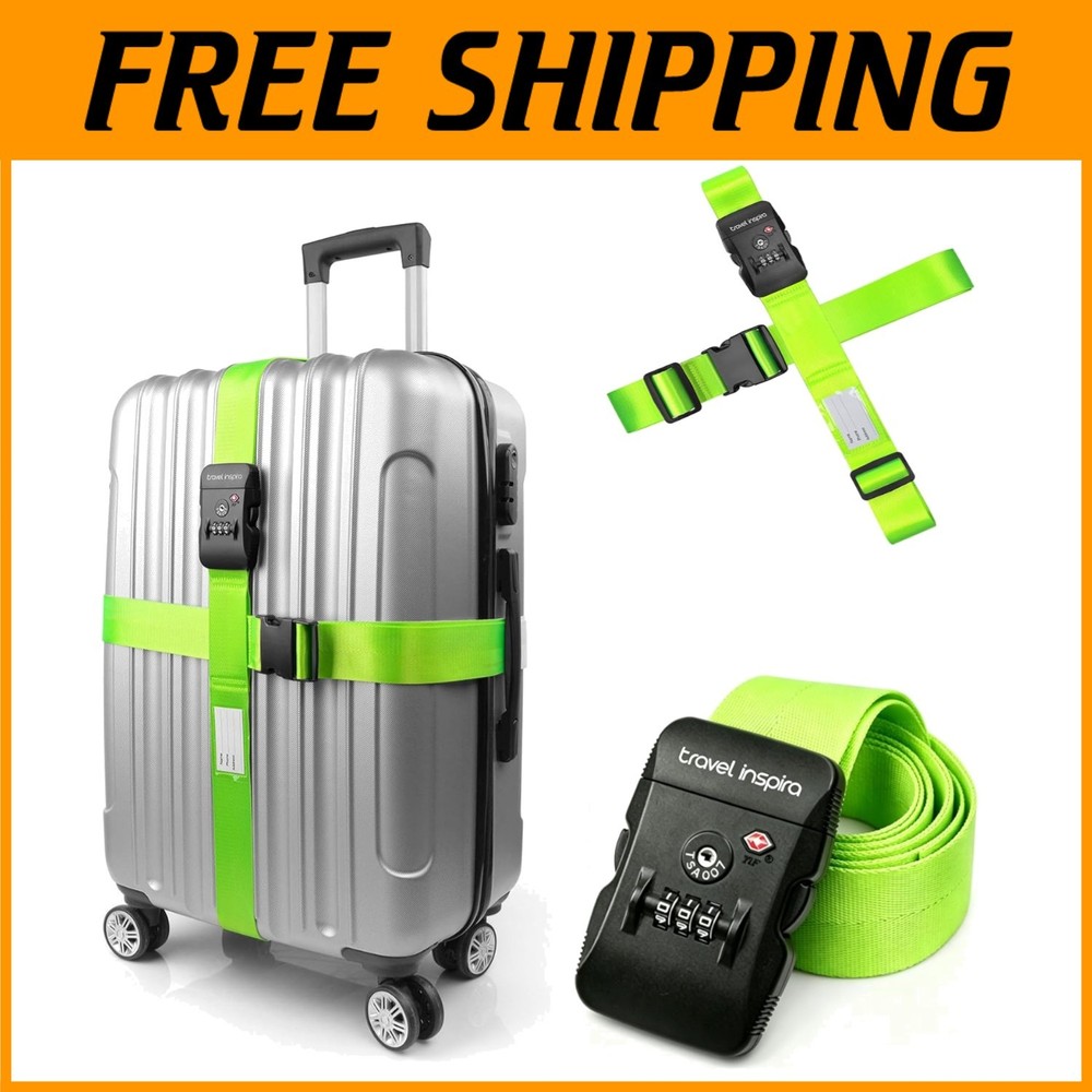 Adjustable Suitcase Belt with Combination Locks, 2 Pack