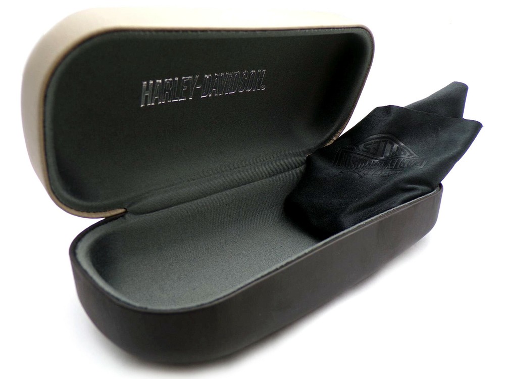 Harley Davidson Sunglasses Hard Case & Cloth for Medium and Larger Sized Models