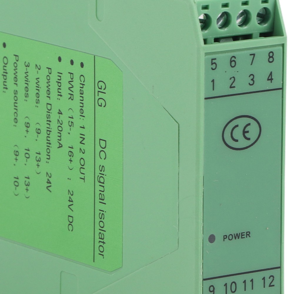 DC 24V DC Current Signal Isolator Transmitter 4-20mA PLC Detect Conditioner
