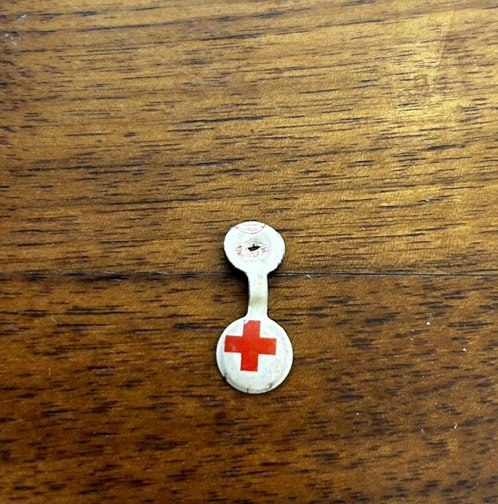 American Red Cross Tiny Fold Tab Button