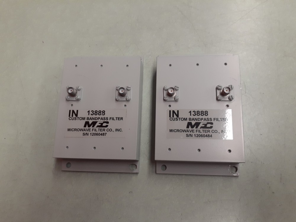 (2) Microwave Filter Co. 13888 Custom Bandpass Filter