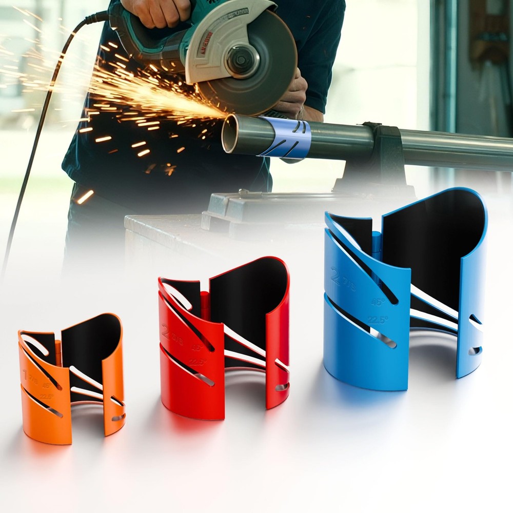 Metal Pipe Cutting Guide Kit, Pipe Saddle Template Cutting Guide - Suitable P...