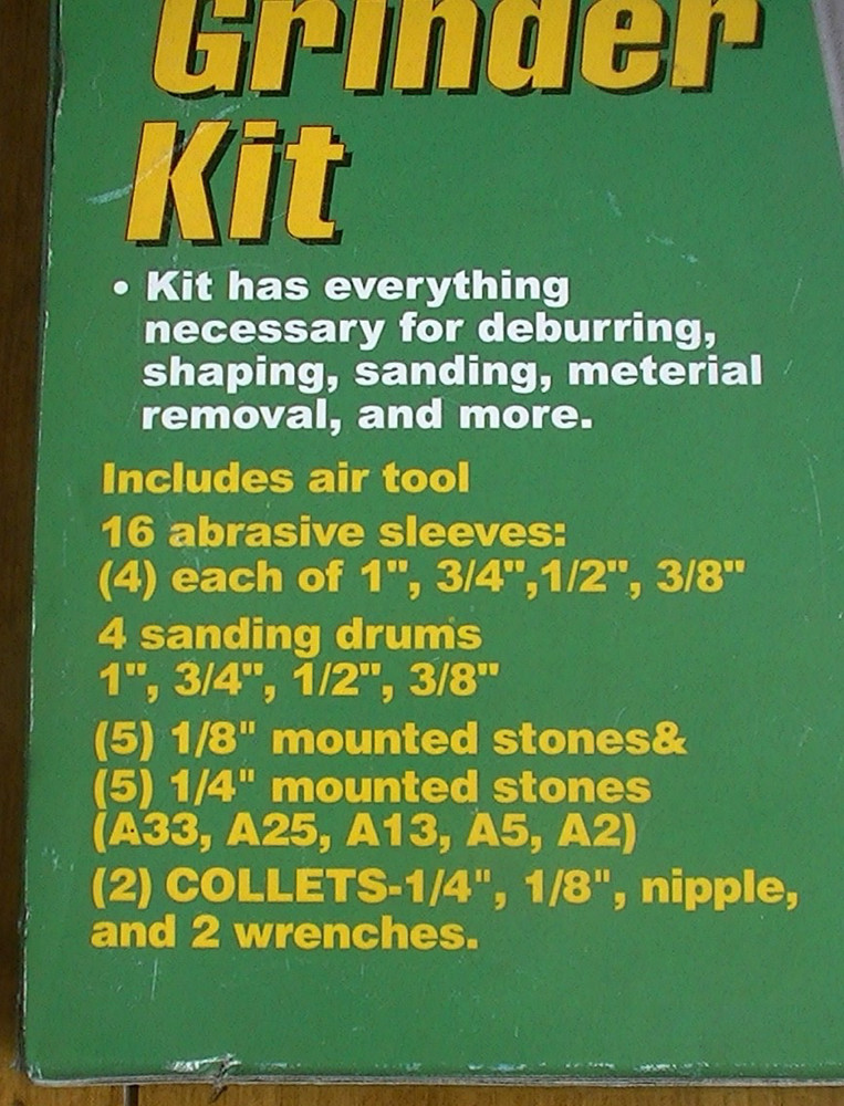 Central Pneumatic Air Die Grinder Kit