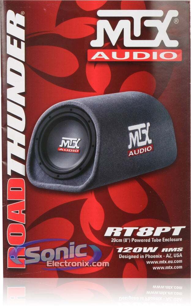 MTX Audio RT8PT Single 8" Road Thunder Subwoofer Loaded Enclosure