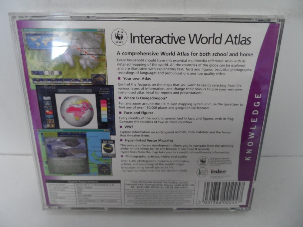 FOCUS MULTIMEDIA - INTERACTIVE WORLD ATLAS - CD-ROM