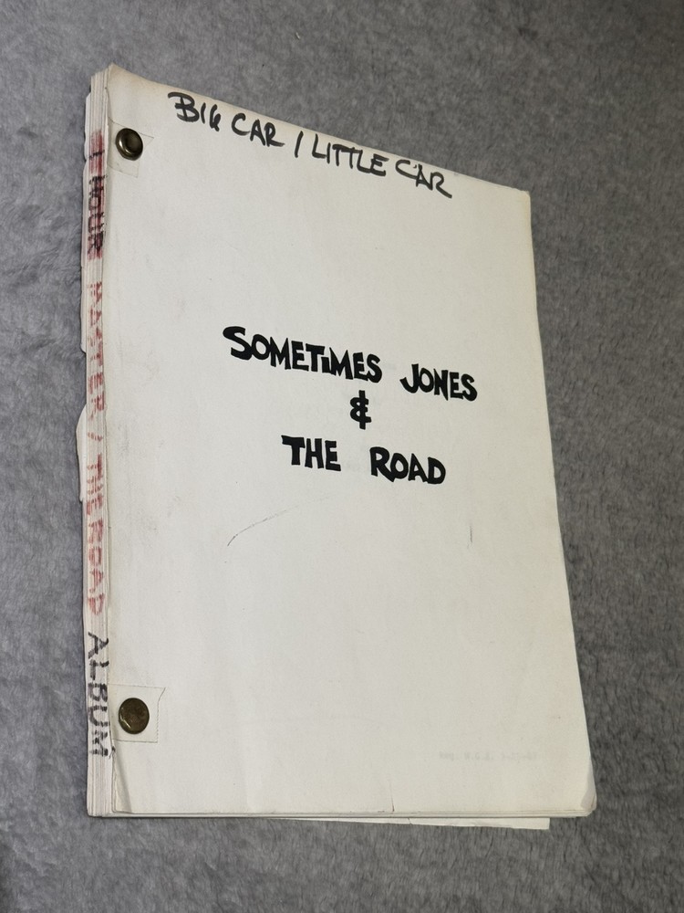 1987 "SOMETIMES JONES & THE ROAD " by Larry Hankin SCRIPT