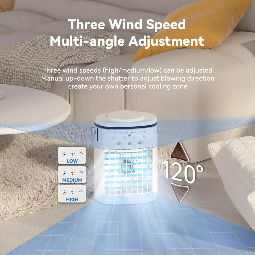 Quiet and Efficient Portable Air Cooler with Remote Control - Summer Comfort