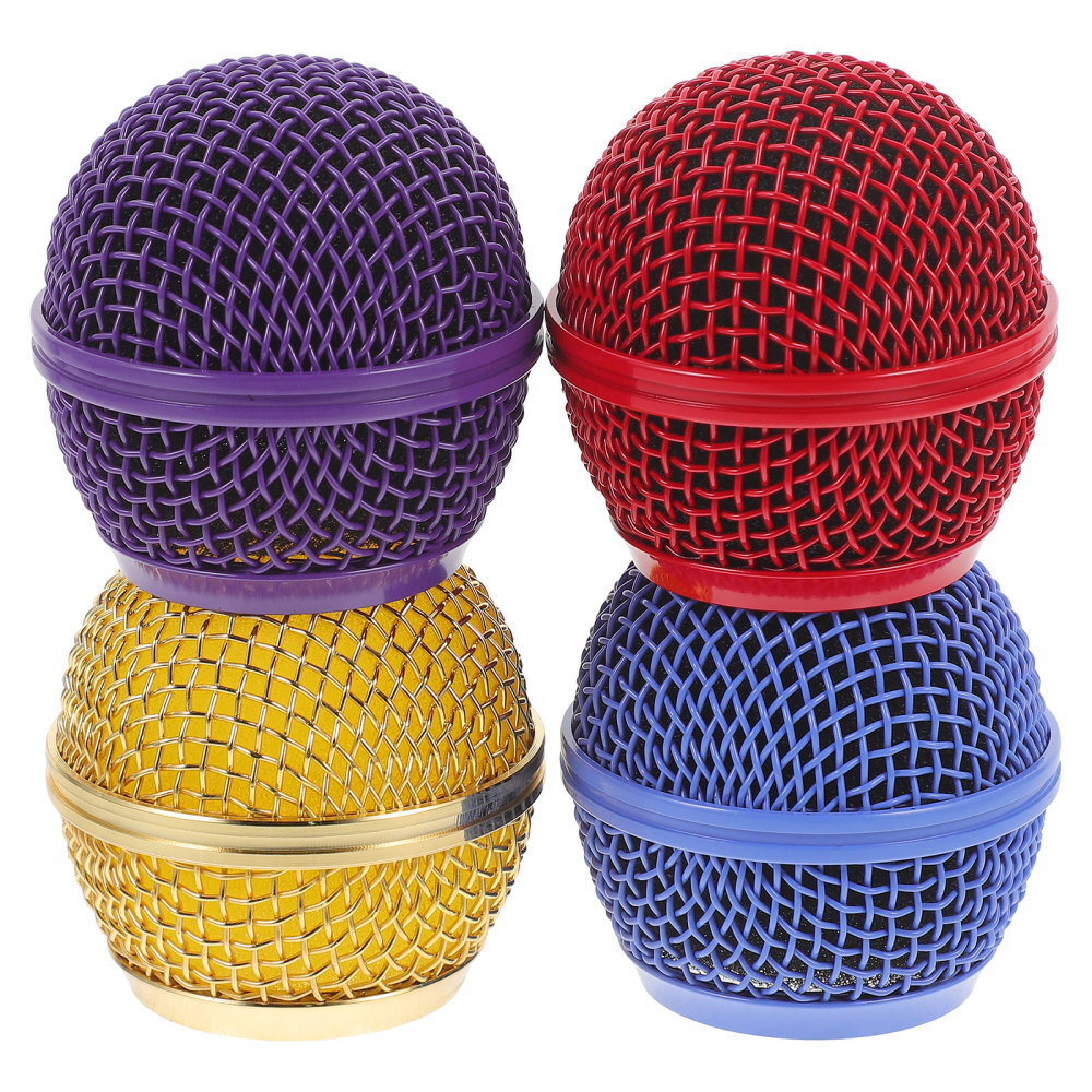 4 Pcs Sm58 Microphone Head Grill Replacement Colored Grille