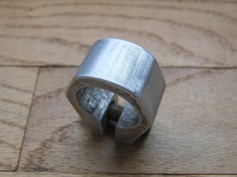 Silver Bicycle Seat Post Clamp Fits 25.4mm post