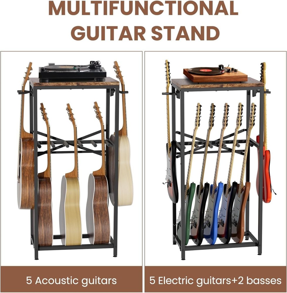 Guitar Stand for Multiple Guitars Guitar Rack Rustic Guitars Display Stand