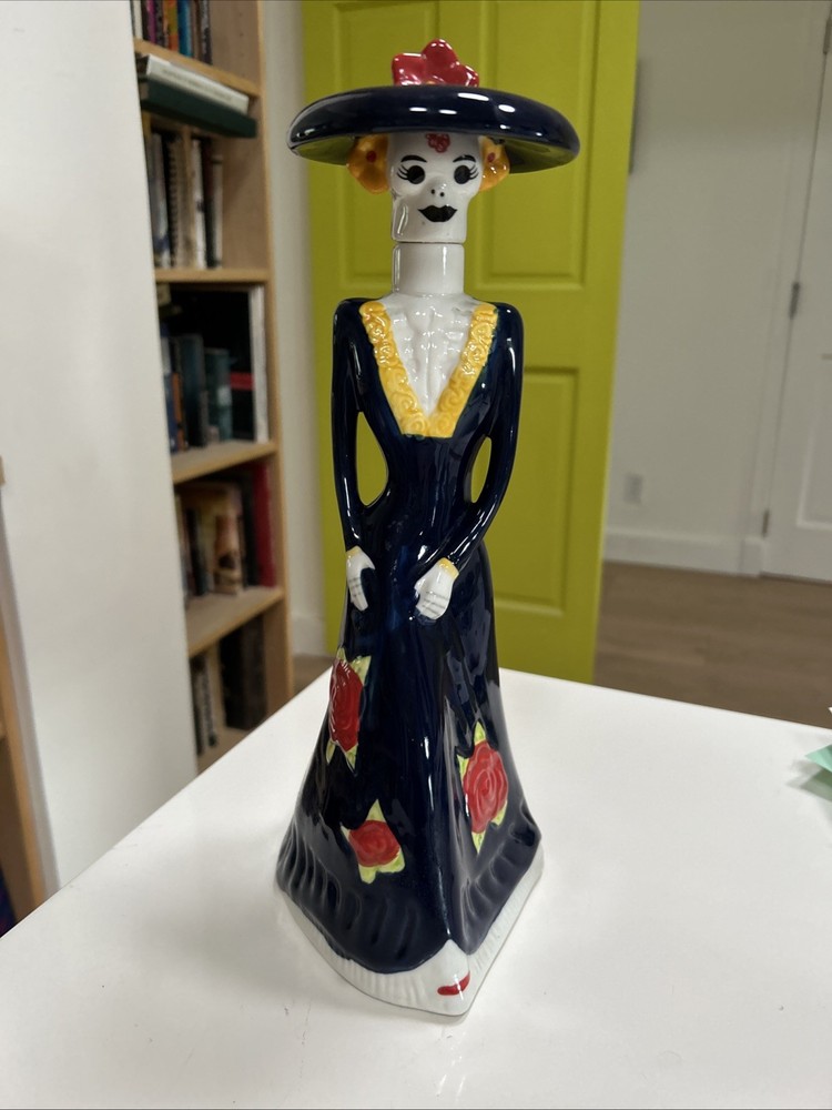 Doña Celia Tequila Blanco Empty Bottle/ Decanter “Día de Los Muertos”