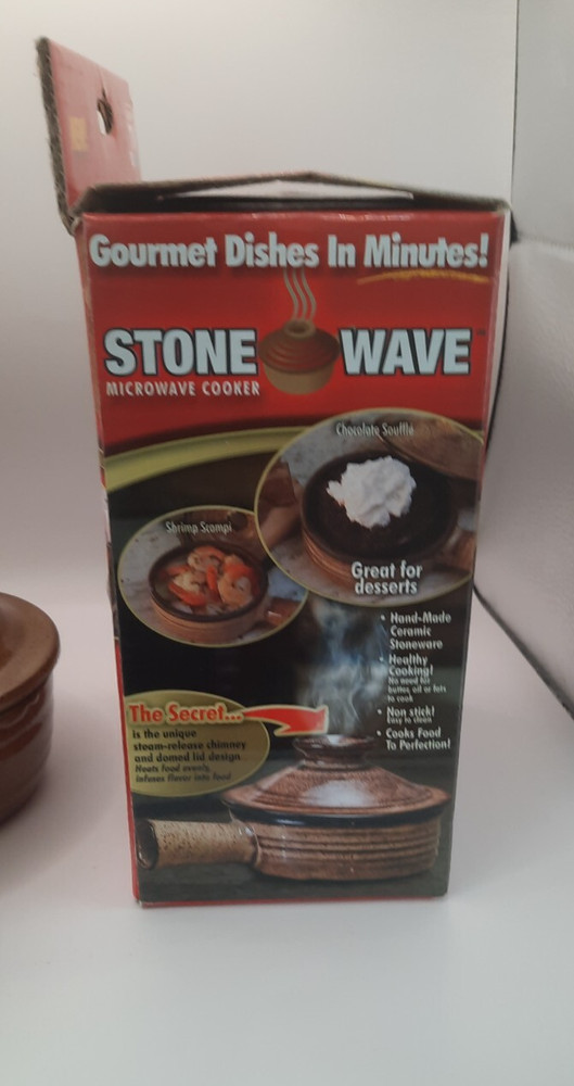 Ceramic Stone Wave Microwave Cooker Non-Stick Open Box