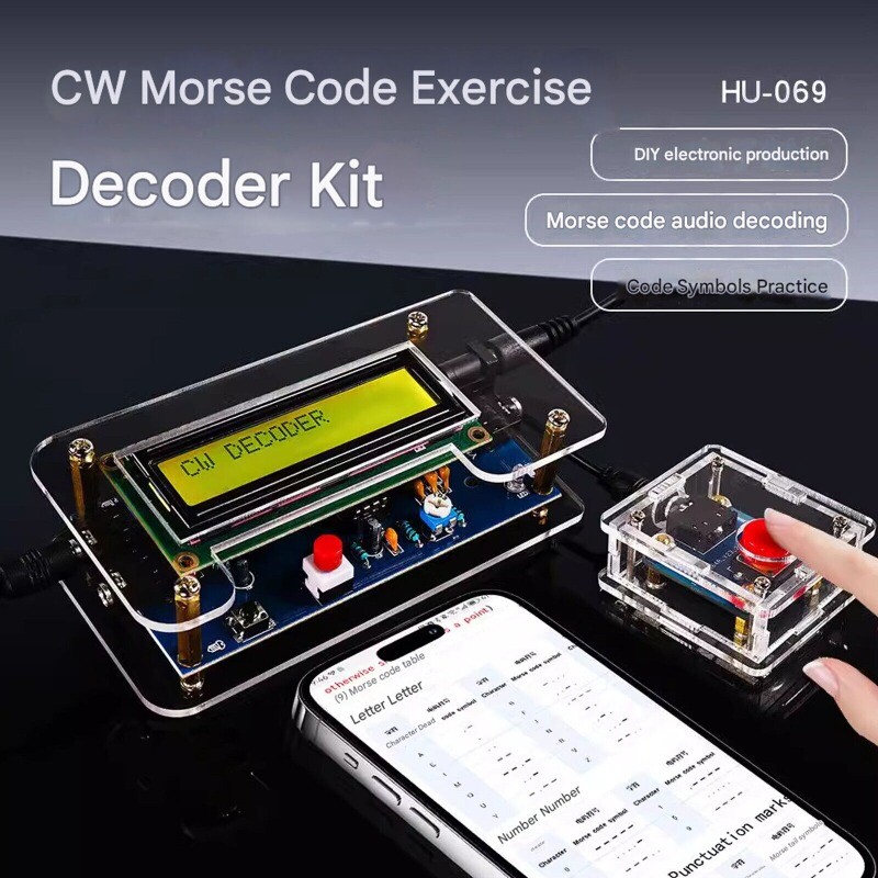 CW Trainer Morse Code Decoder Keyer Interpreter DIY Electronic Component Kit