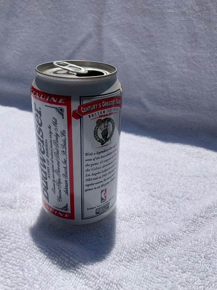 Budweiser Boston Celtics 12 oz Beer Can