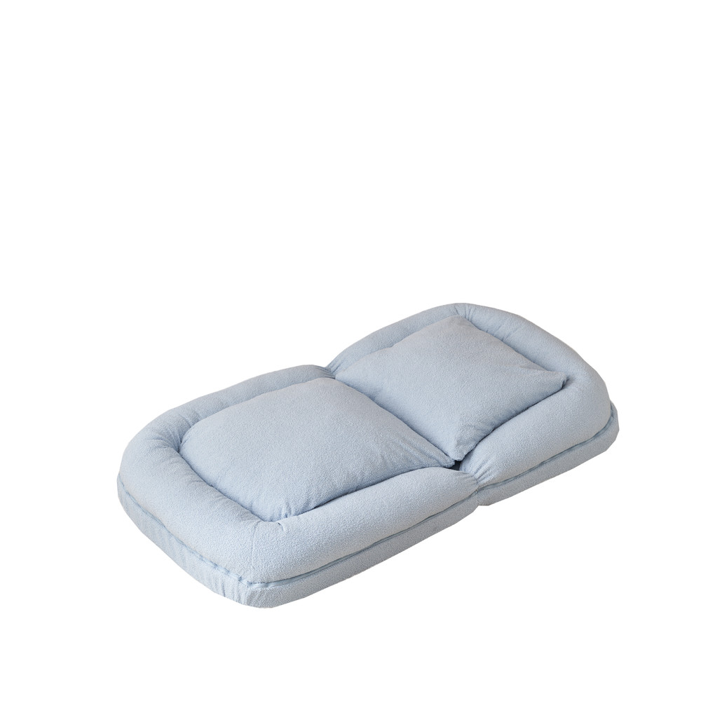 Triple Fold Down Sofa Bed,Blue