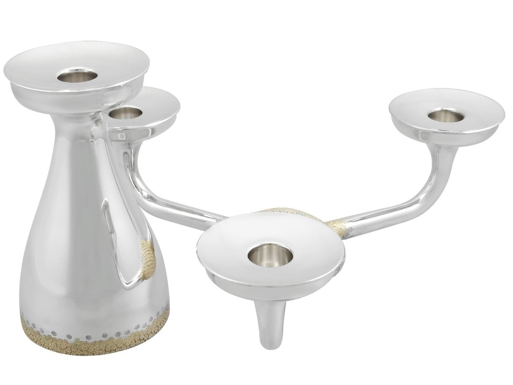 Vintage Sterling Silver Three Light Candelabra (1992)