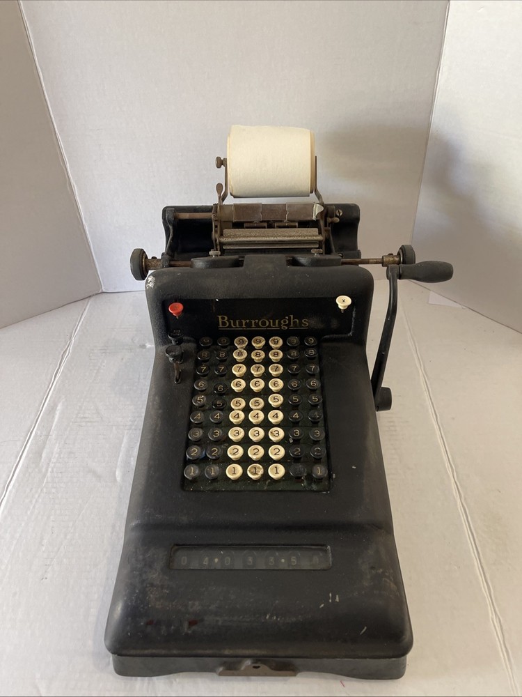 Antique 1920s Burroughs Class 3 Adding Machine