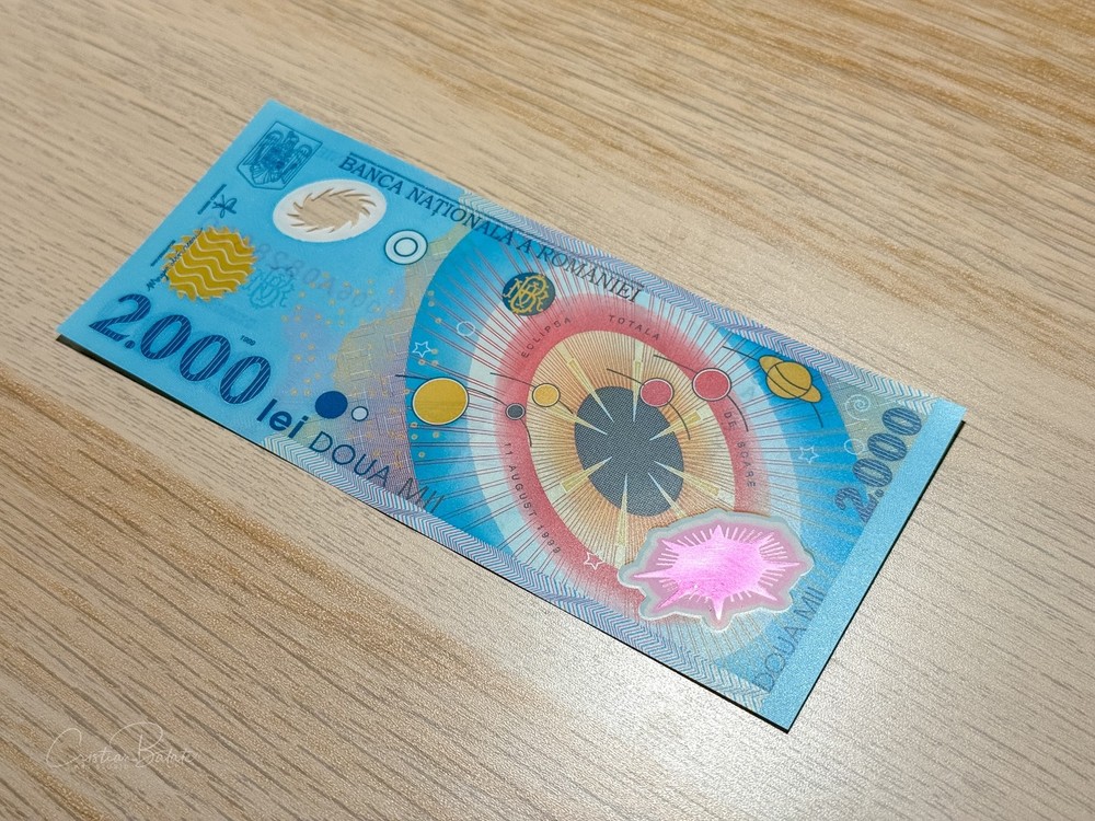 5 x Romania 2000 Lei 1999 Solar Eclipse Banknote UNC Consecutive Numbers