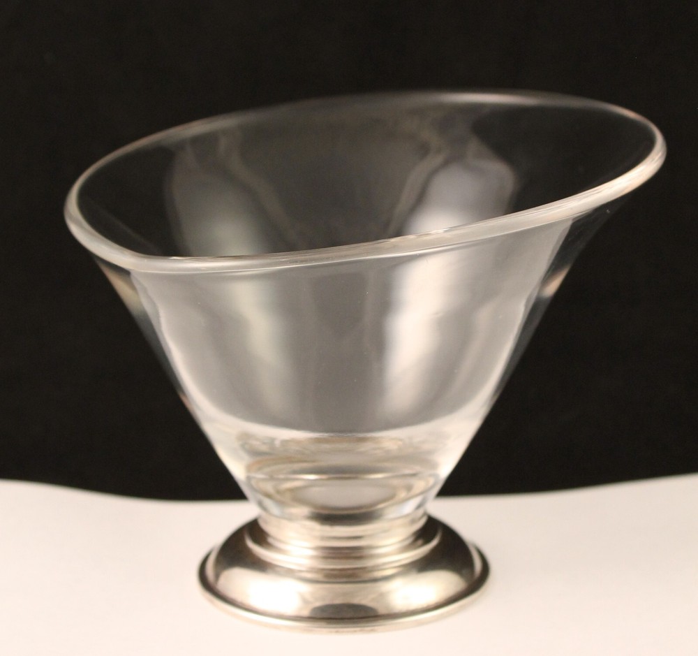 Frank M Whiting & Co Sterling Silver Glass Candy bowl