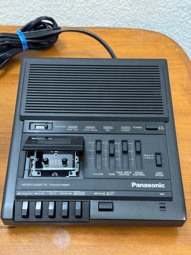 Vintage Panasonic RR-930 Microcassette Transcriber - Tested - No Pedal