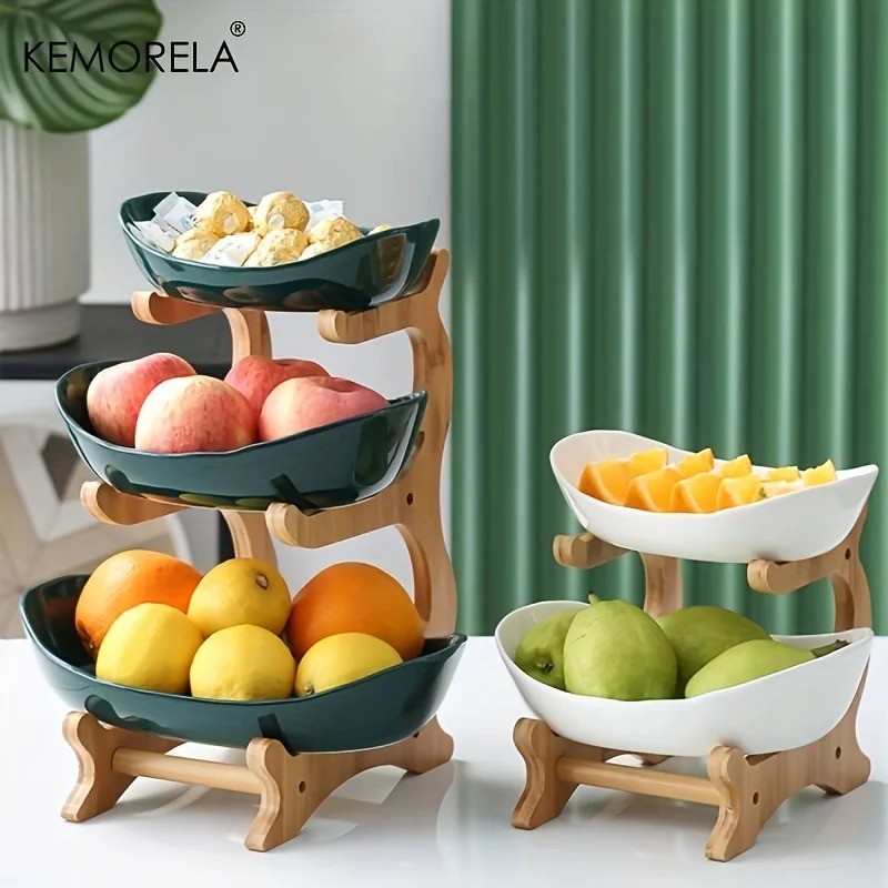 2/3 Layer Fruit Plate Home Living Room Plastic Snack Dish Creative Modern Dried