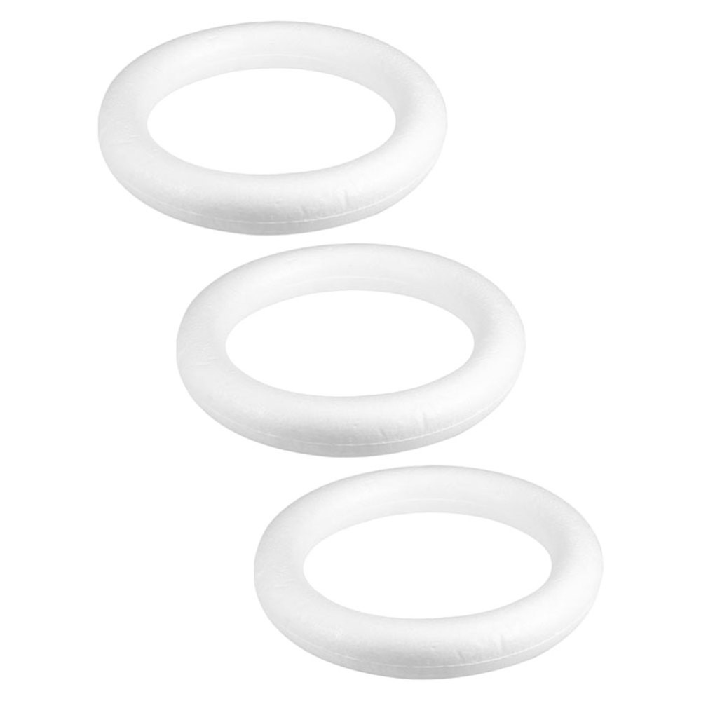 3 Pcs Round Foam Wreath Forms Diy Foams Circle Christmas Projects Wedding