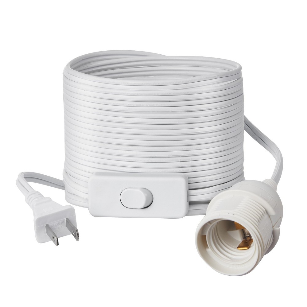 Plug in Hanging Light Cord Kit 16ft Lantern Extension Cords 2 Pack E26 Lig