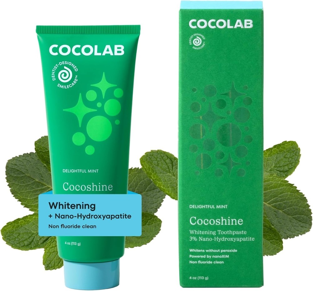 Cocoshine Teeth Whitening Toothpaste by , Nano-Hydroxyapatite Toothpaste, Non...