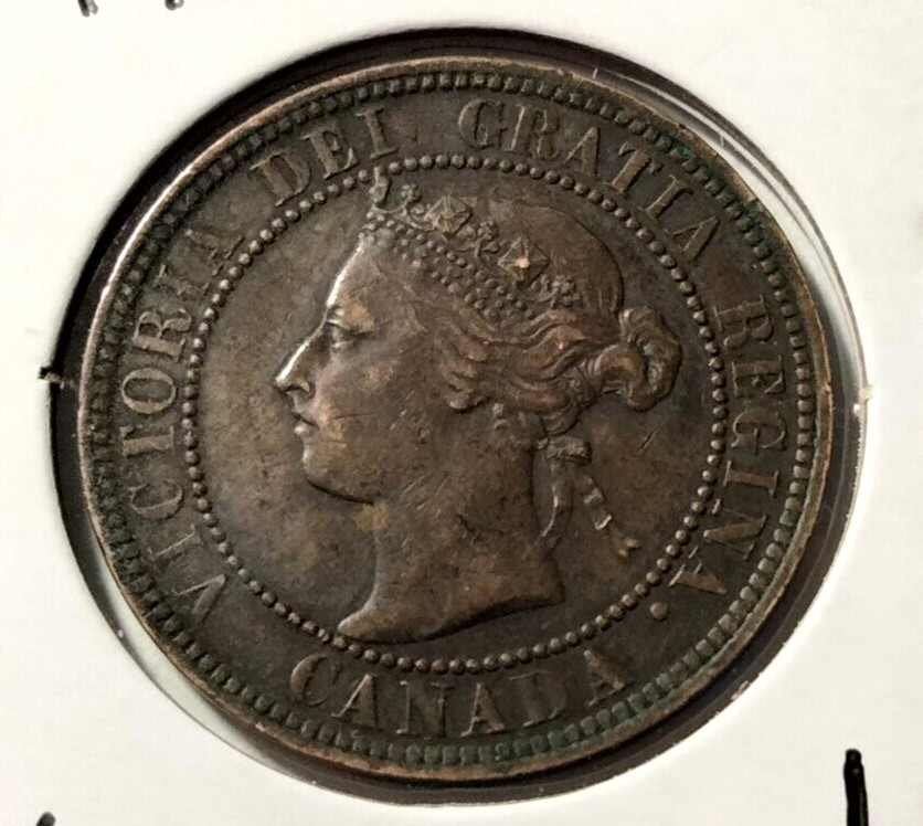 1899 Canada  1 Cent  Coin  - KM#7 - Nice Details-   (INV#3245)