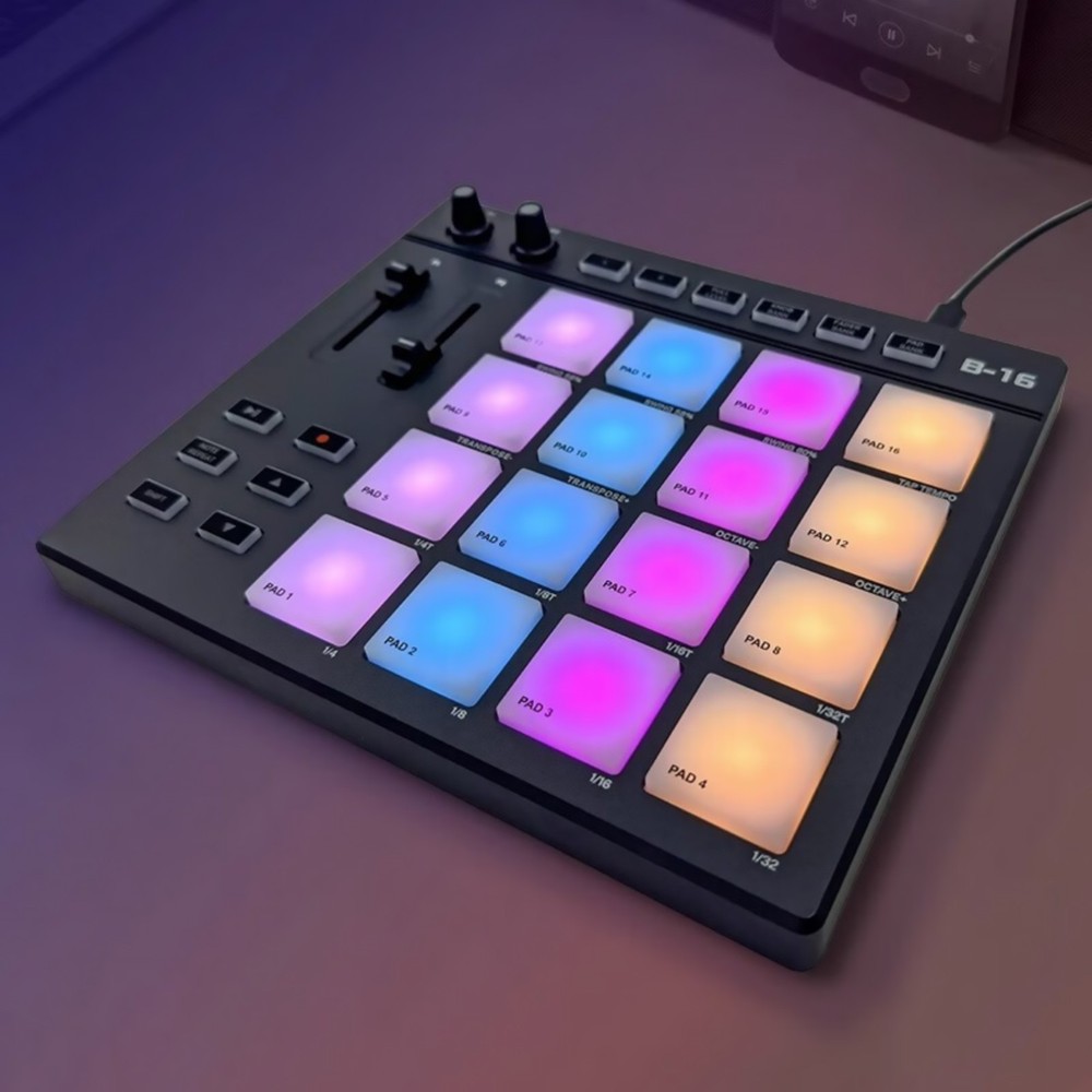 Electric Beat Maker Portable Music Machine Sample Drum Studio Midi DJ Controller