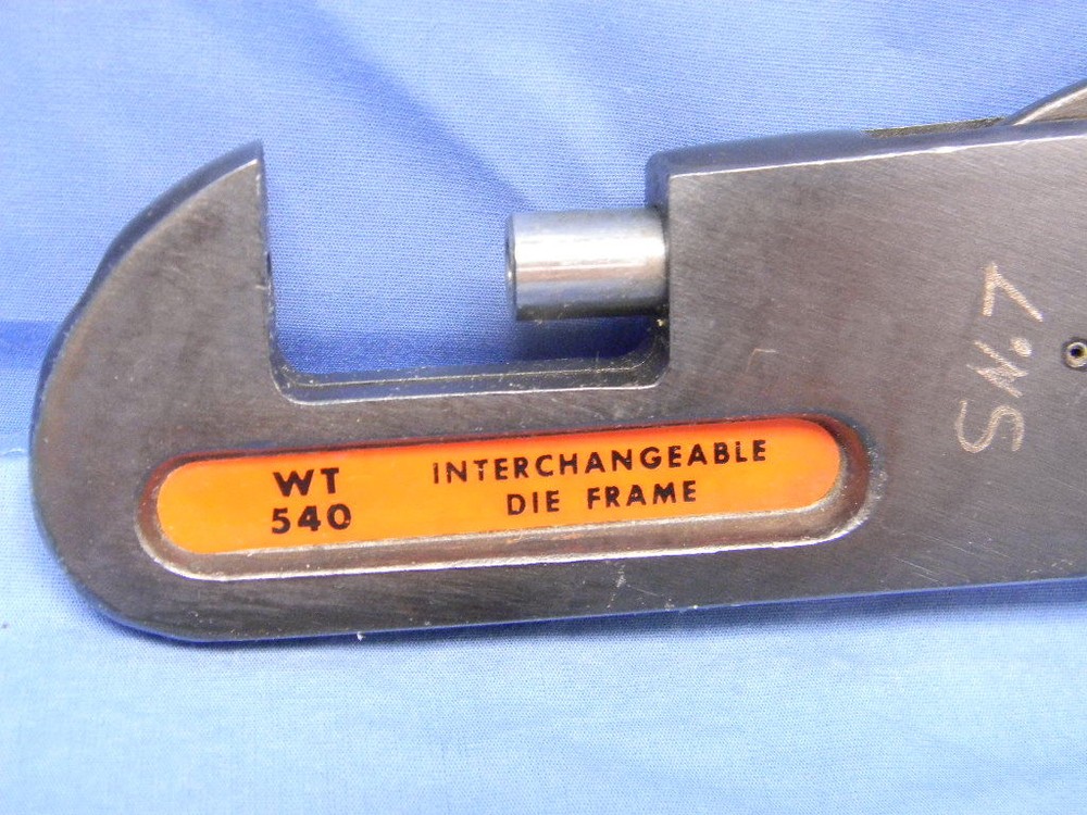 Thomas & Betts T&B WT540 Ratchet Hand Crimp Tool Interchangeable Die Frame