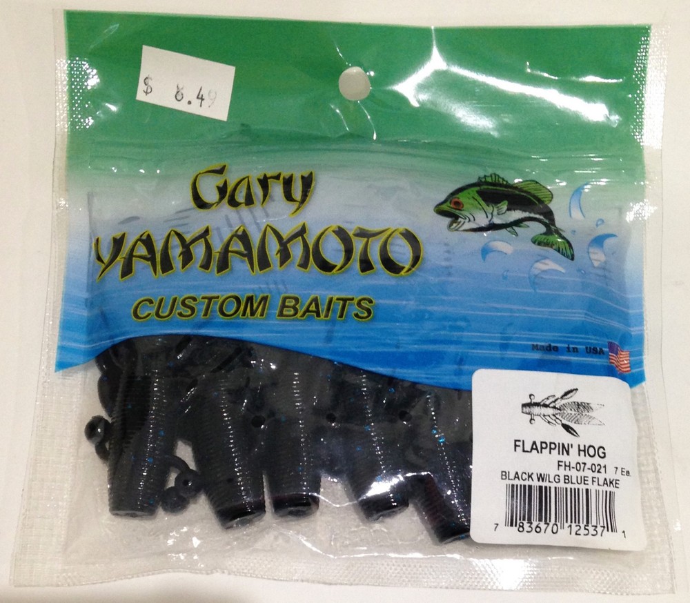 Gary Yamamoto Custom Baits - FLAPPIN' HOG - 7 per pack (Choose Color)