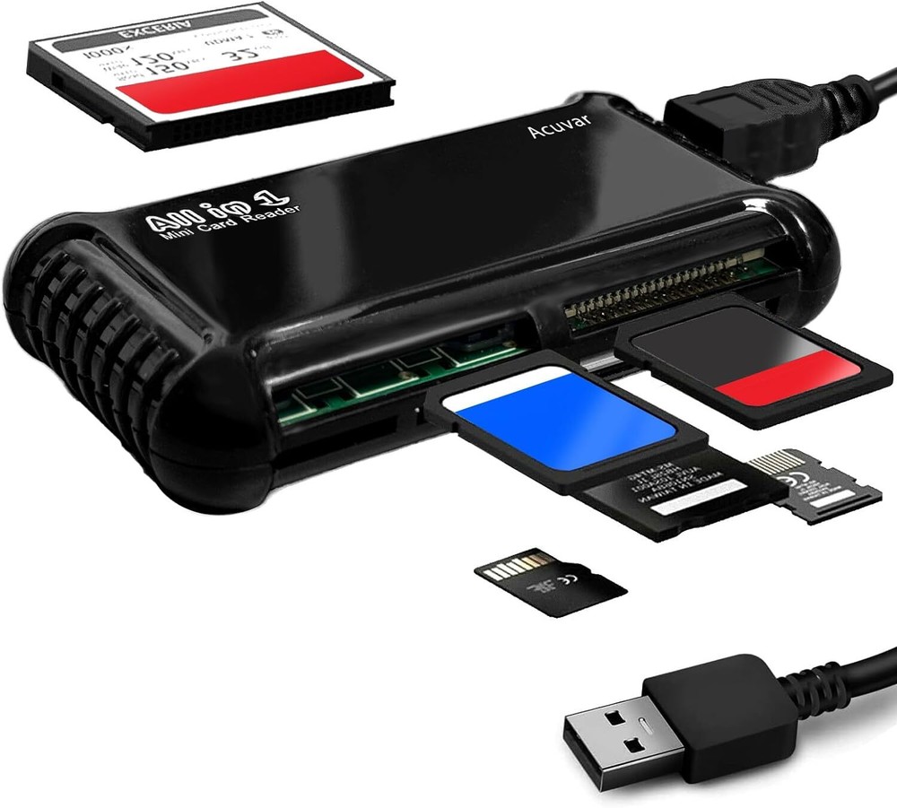 USB  All in 1 Compact Flash Multi Card Reader CF Adapter Micro SD MS XD