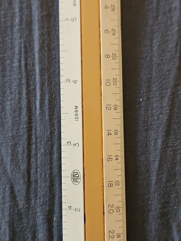 2 POST 1266m, 1444 DRAFTING RULER - IN LEATHER CASES