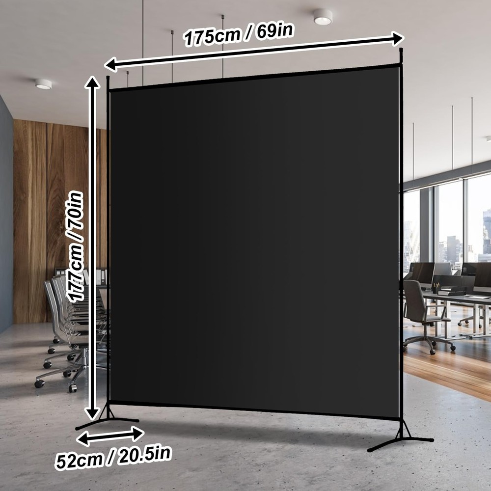 Single Large Panel Room Divider, 6 Ft Tall Privacy Screen Room Divider,Freest...