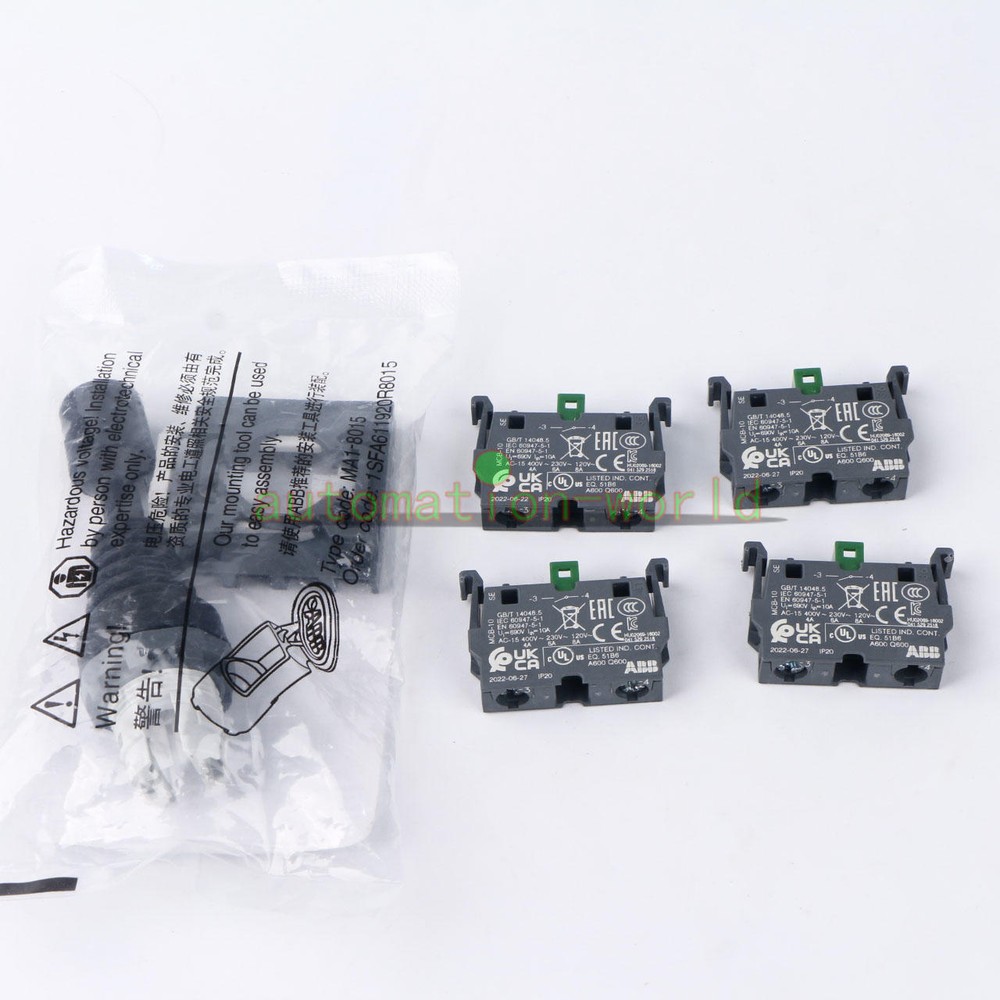 1x ABB Control Joystick Switch MJS6-40B with 4 MCB-10 Contacts Reset Type