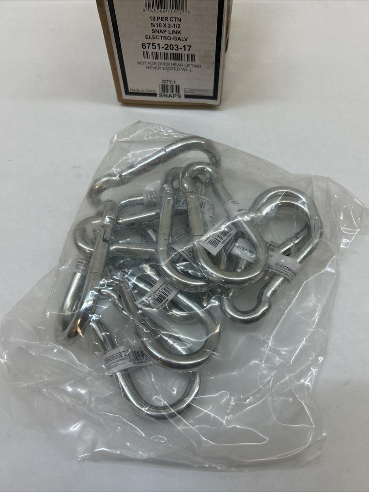6751-203-17 5/16" Electro Galvanized Snap Link (10 Pack)