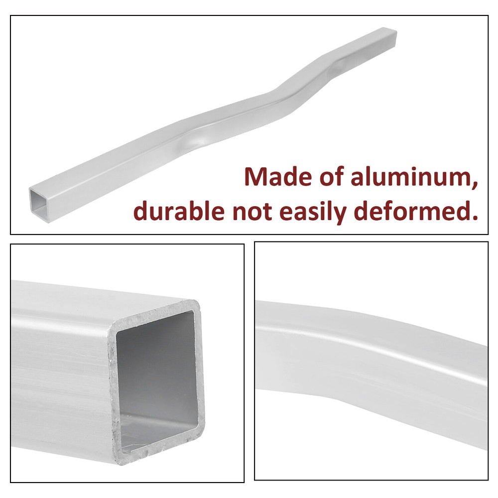 Universal Boat Trailer Crossmember Square Tube V-Bend Crossbar Aluminum Silver