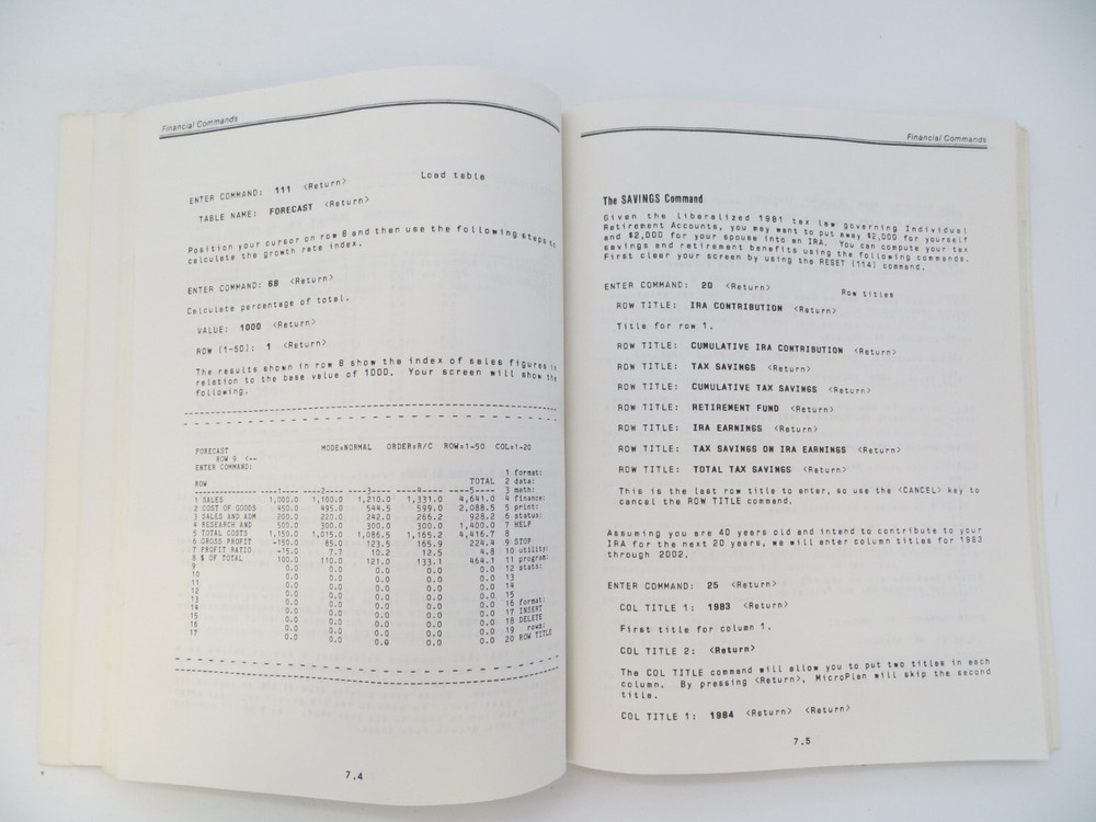 KAYPRO MICROPLAN 1983 Computer Book vtg