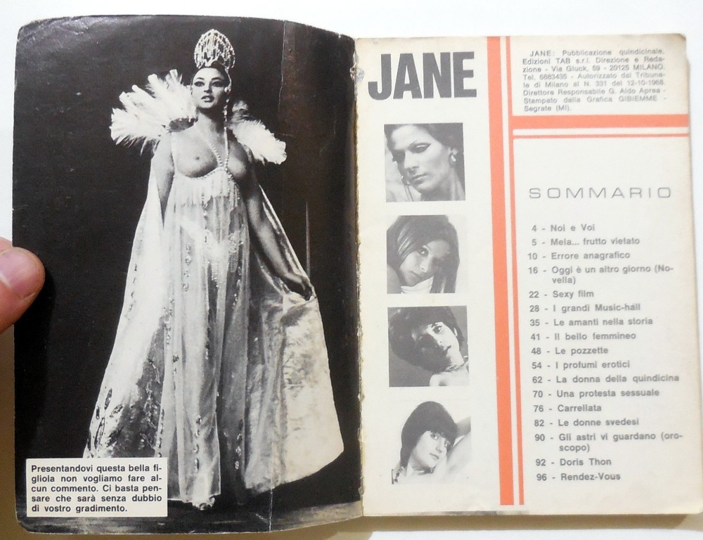 JANE PHOTO MAGAZINE N.7 1969 TAB