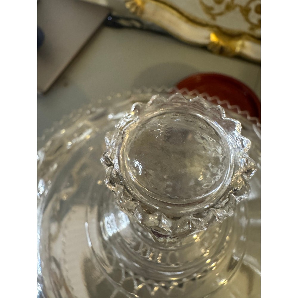 EAPG Kings Crown Lidded Compote in Clear